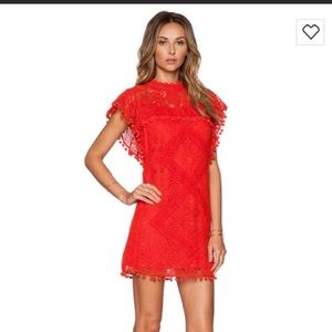 Tularosa red lace dress
